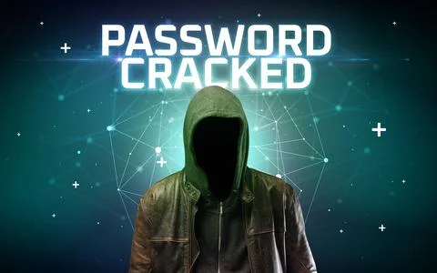 Mysterious hacker, online attack concept 写真素材
