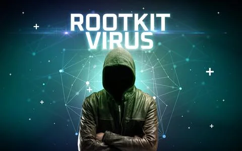 Mysterious hacker, online attack concept 写真素材