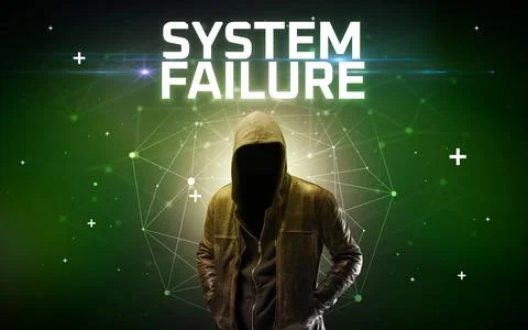 Mysterious hacker, online attack concept Stock Photos