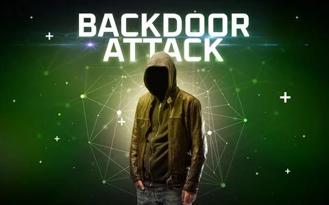 Mysterious hacker, online attack concept Stock Photos