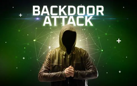 Mysterious hacker, online attack concept Stock Photos