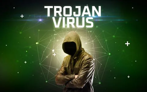 Mysterious hacker, online attack concept 写真素材