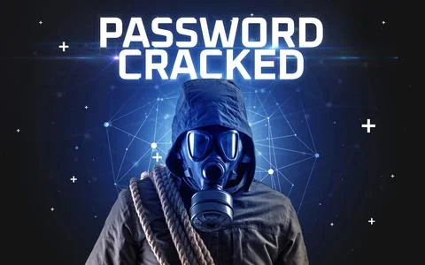 Mysterious hacker, online attack concept Stock Photos