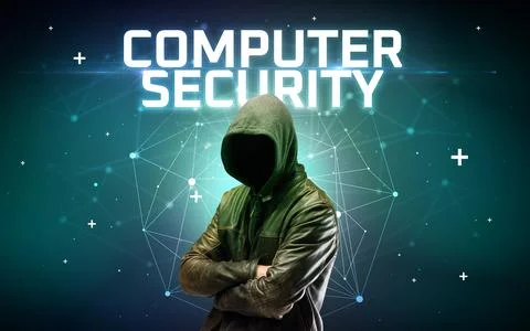 Mysterious hacker, online attack concept 写真素材