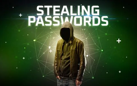 Mysterious hacker, online attack concept 写真素材
