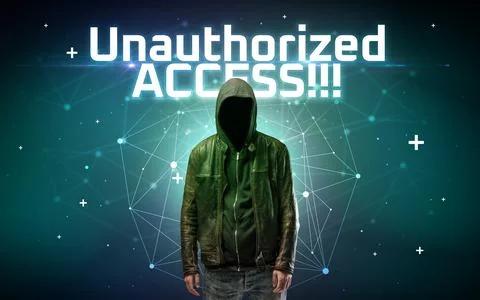 Mysterious hacker, online attack concept concept Stock Photos