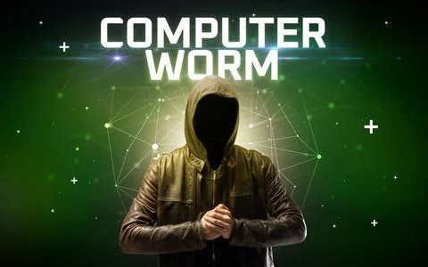 Mysterious hacker, online attack concept 写真素材