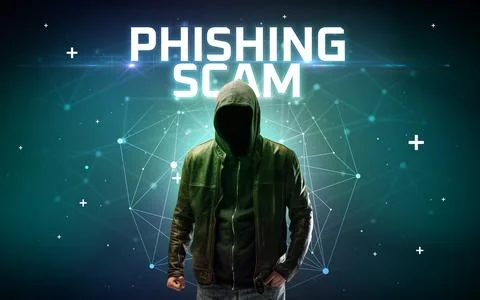 Mysterious hacker, online attack concept Stockfoto's