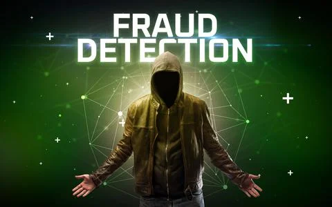 Mysterious hacker, online attack concept Stockfoto's