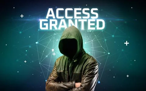 Mysterious hacker, online attack concept Stock Photos