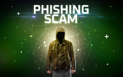Mysterious hacker, online attack concept Stock Photos