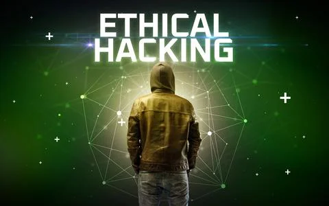 Mysterious hacker, online attack concept Stock Photos