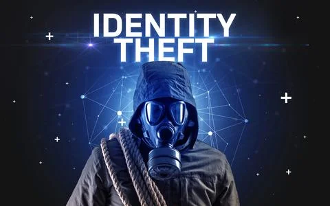 Mysterious hacker, online attack concept Stock Photos
