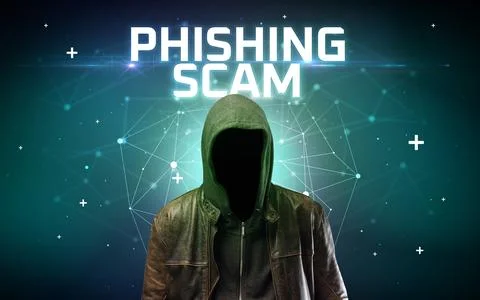 Mysterious hacker, online attack concept Stockfoto's