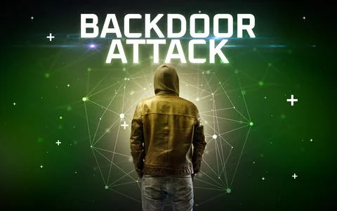 Mysterious hacker, online attack concept Stock Photos