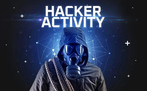 Mysterious hacker, online attack concept 写真素材