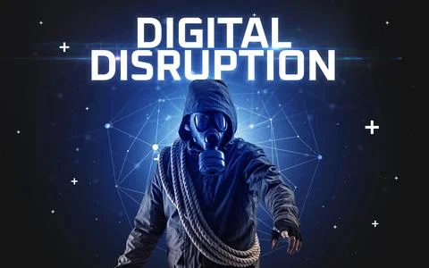 Mysterious hacker, online attack concept Stock Photos
