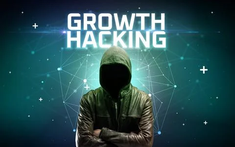 Mysterious hacker, online attack concept Stock Photos