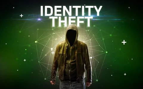 Mysterious hacker, online attack concept Stock Photos