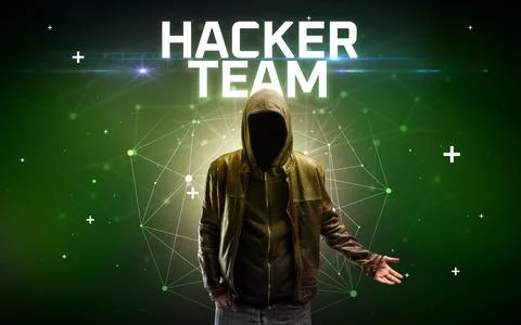 Mysterious hacker, online attack concept Stock-Fotos