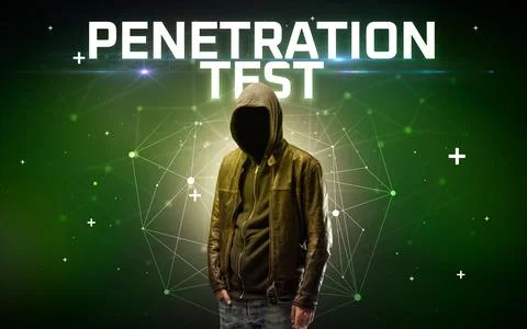 Mysterious hacker, online attack concept Stock Photos