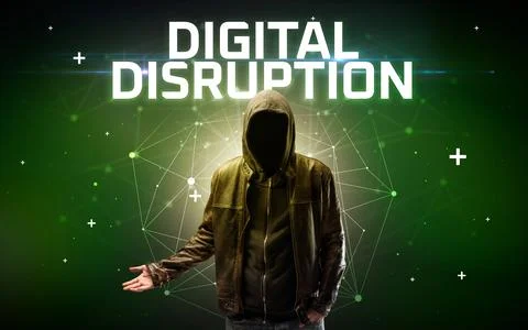 Mysterious hacker, online attack concept Stock Photos