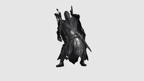 Mysterious Hitman Dancing – 3D Character on Alpha Channel Video stock 304413810