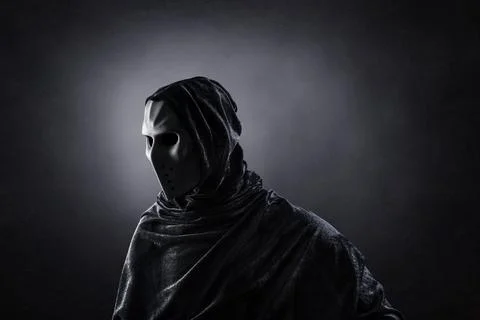 Mysterious humanoid alien at night Stock Photos