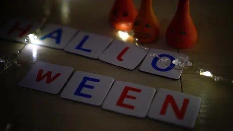 Mysterious jack o lantern Stock Footage 217368357