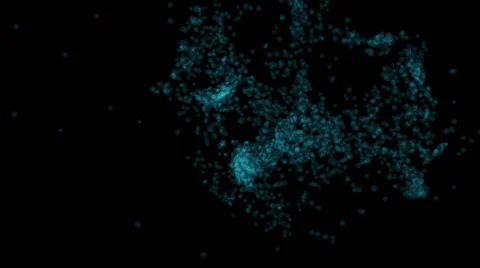 Mysterious light blue glowing bubbles ascending in abstract motion (FULL HD) Video stock 56816173