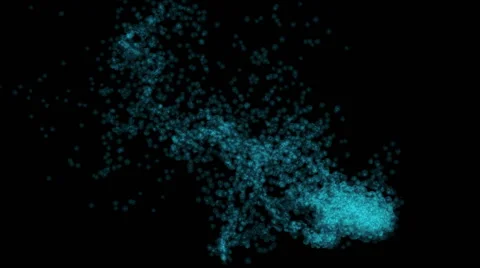 Mysterious light blue glowing bubbles ascending and spreading (FULL HD) Video stock 57669811