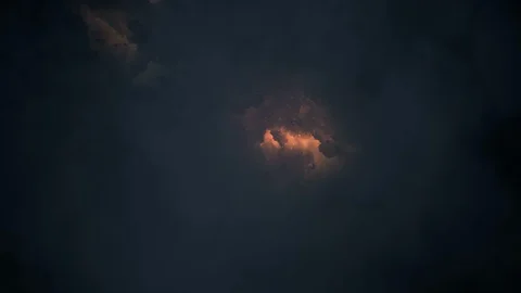 Mysterious Lightning Storm and Snow Stock Footage 101306035
