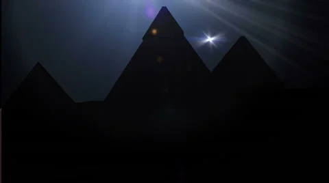 Mysterious lights over pyramids Stock Footage 46408966