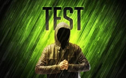 Mysterious man with security concept Foto stock