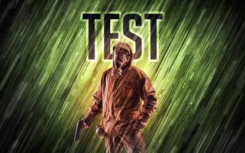Mysterious man with security concept Foto stock