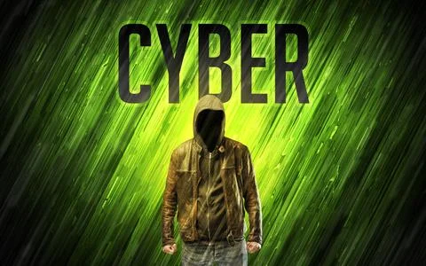 Mysterious man with security concept Foto stock
