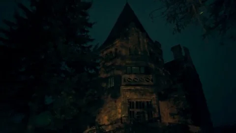 Mysterious medieval castle Stock Footage 69143884
