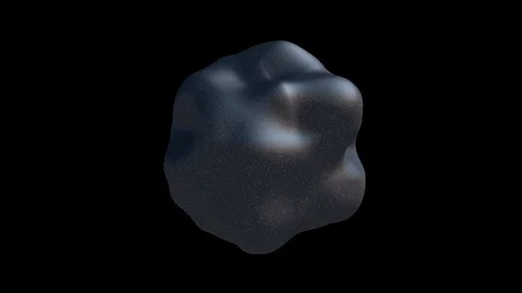 Mysterious morphing object, UFO thing on transparent background. 3d rendering Stock Footage 112396730