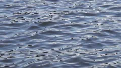 Mysterious moving patterns on the waves of the river in the evening Stock Footage 136673453