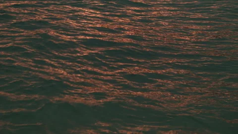 Mysterious Ocean Waves at Sunset Stock Footage 181567664