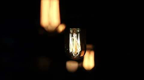 Mysterious Old Light Bulb Stock Footage 64870064