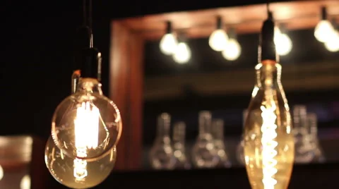 Mysterious Old Light Bulb Stock Footage 64871034