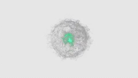 Mysterious Orb. Sci-fi Orb. Energy Ball. Loop Animation. Transparent Background Stock Footage 255817603
