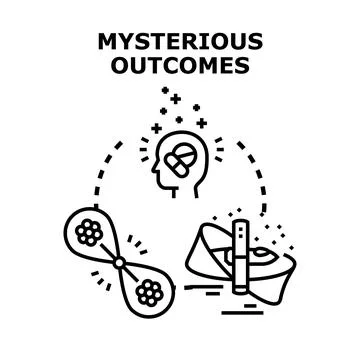 Mysterious outcomes vector concept on complex situations Stock Illustration