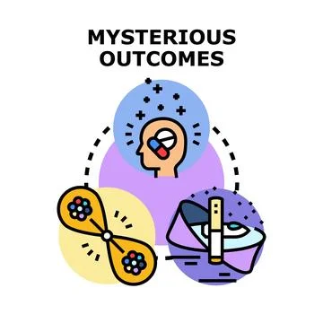 Mysterious outcomes vector concept on complex situations Stock Illustration