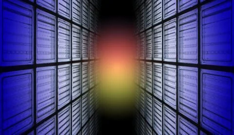 Mysterious pattern of glass block wall, Backgrounds Stock Illustration