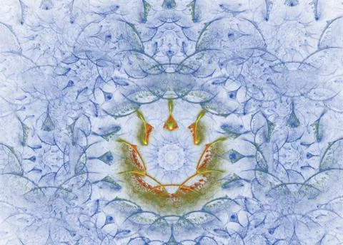 Mysterious psychedelic relaxation pattern. Dynamic flowing natural forms. イラスト素材