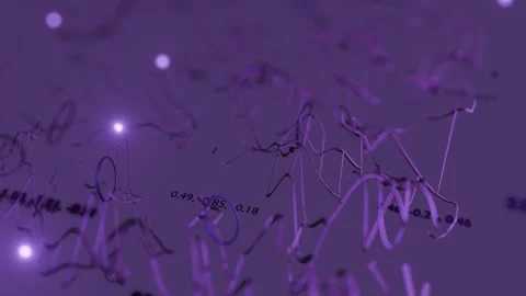 Mysterious Purple Data Mesh Loop Stock Footage 303599801