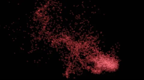 Mysterious red glowing bubbles ascending and spreading (FULL HD) Video stock 57670513