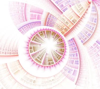 Mysterious sci fl tunnel with light at the end イラスト素材